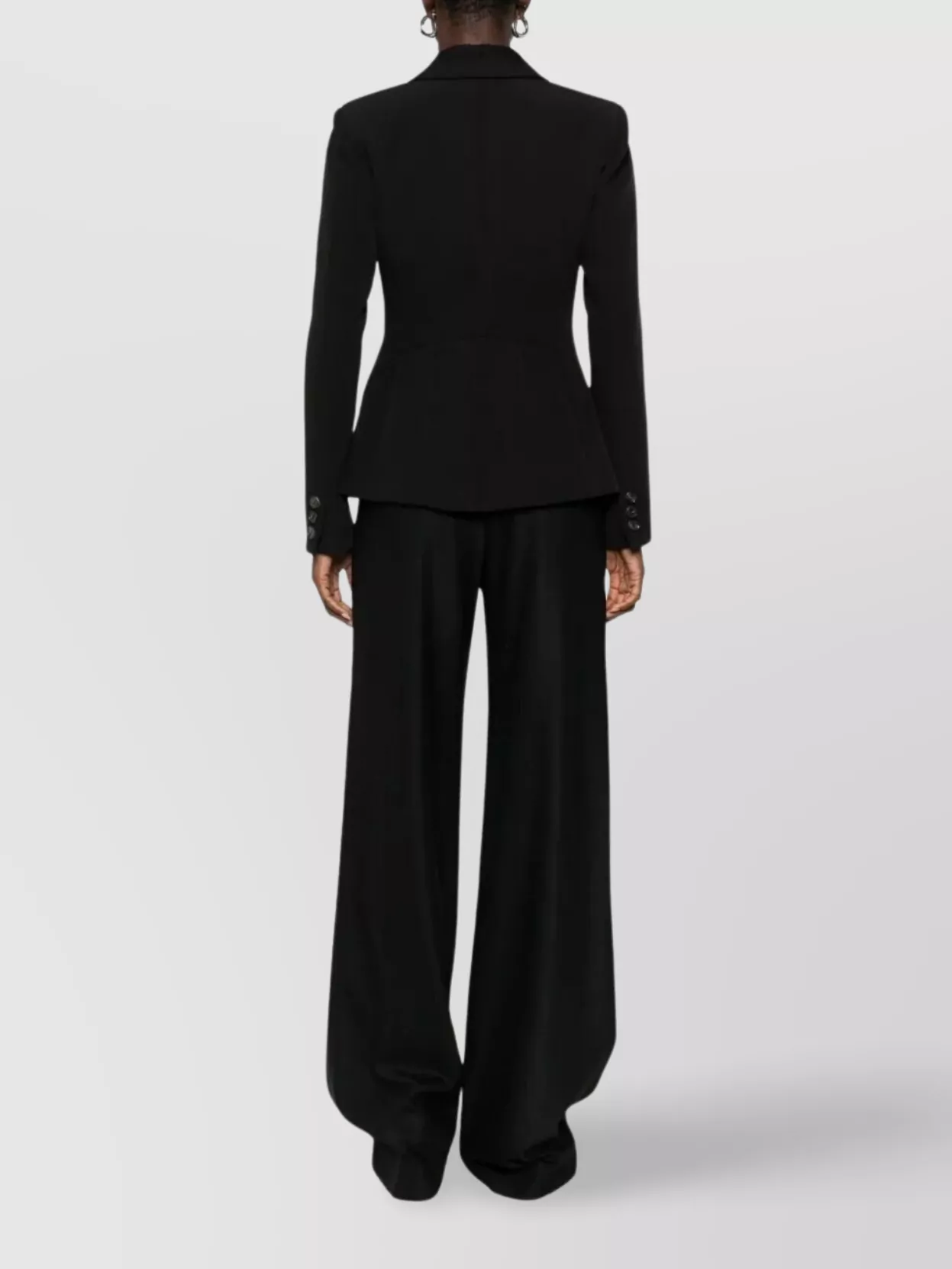 Ermanno Firenze Lace Trim Long Sleeve Notched Lapel Jacket