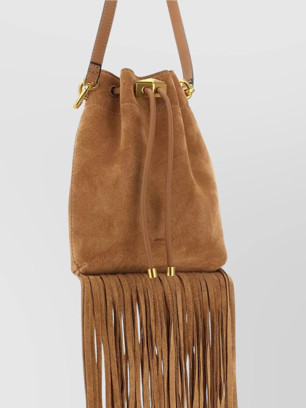 Jimmy Choo Mini Bucket Bag Fringe Detailing