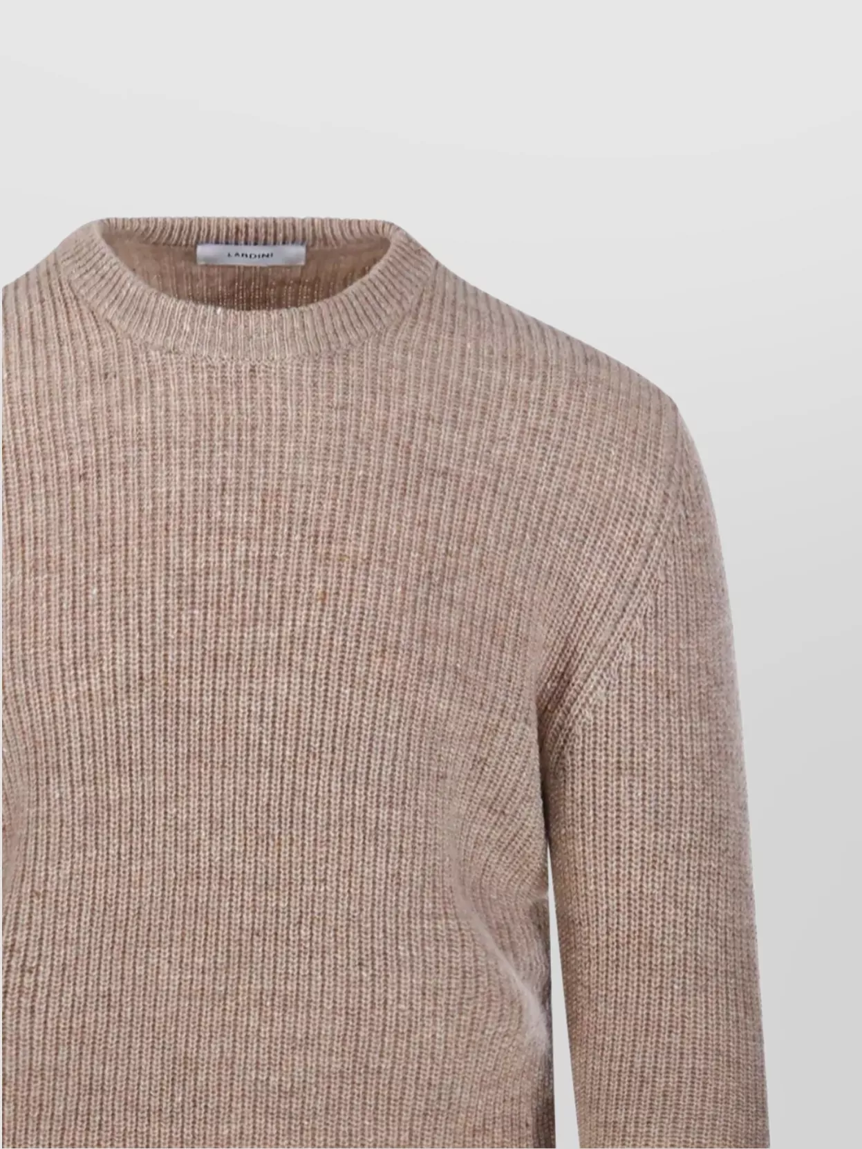 Lardini Men's Crew Neck Ribbed Sweater
