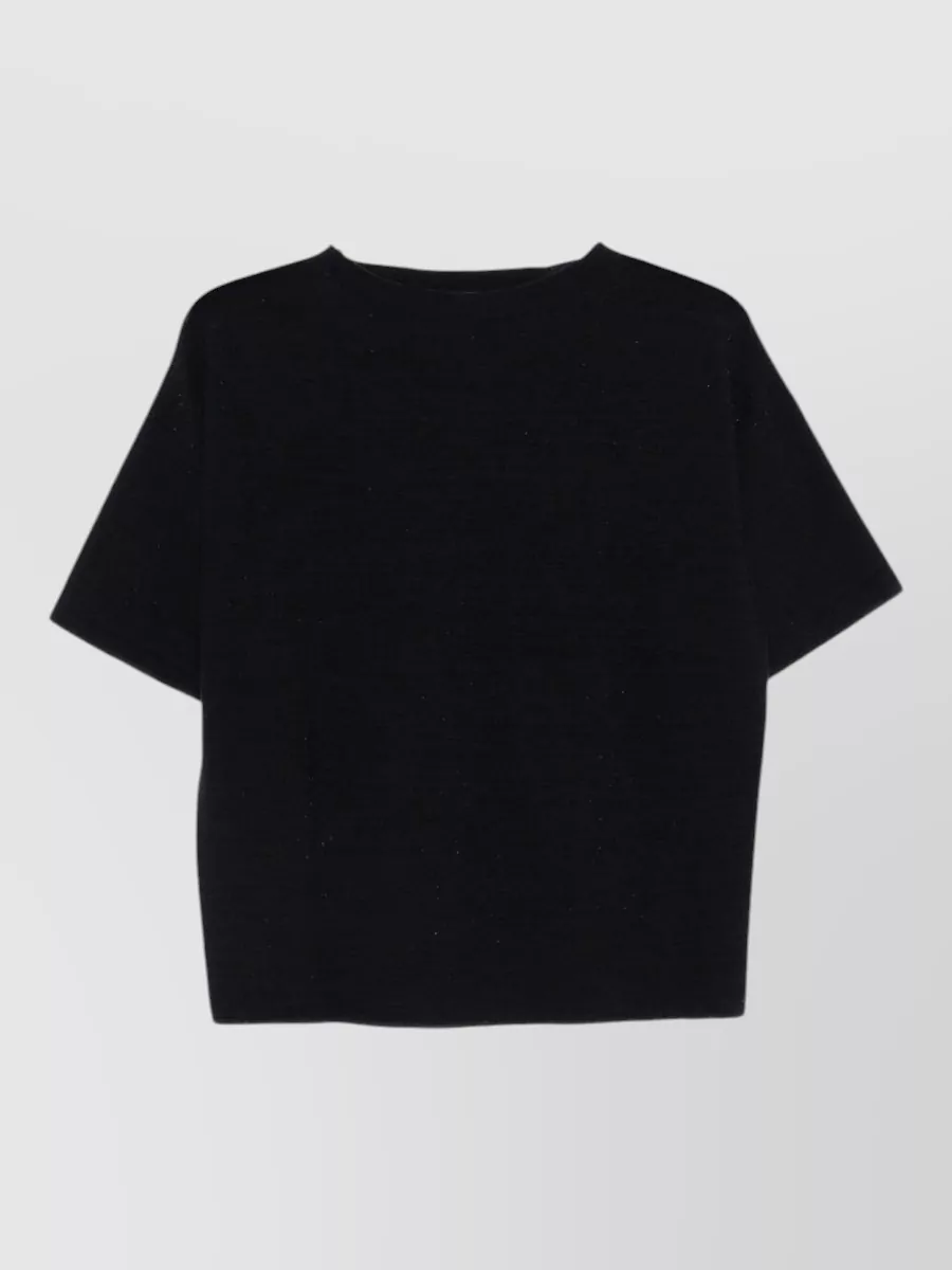 Fabiana Filippi Wool Cotton Sweater Round Neck Short Sleeves