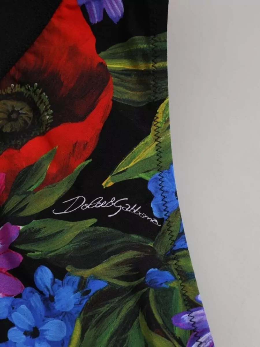 Dolce&Gabbana Floral Print High-Waist Bikini Briefs
