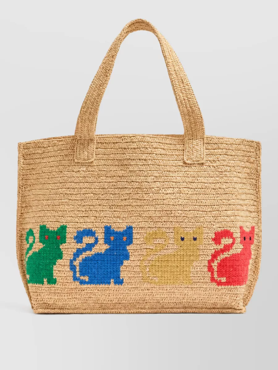 Valentino Raffia Tote Bag