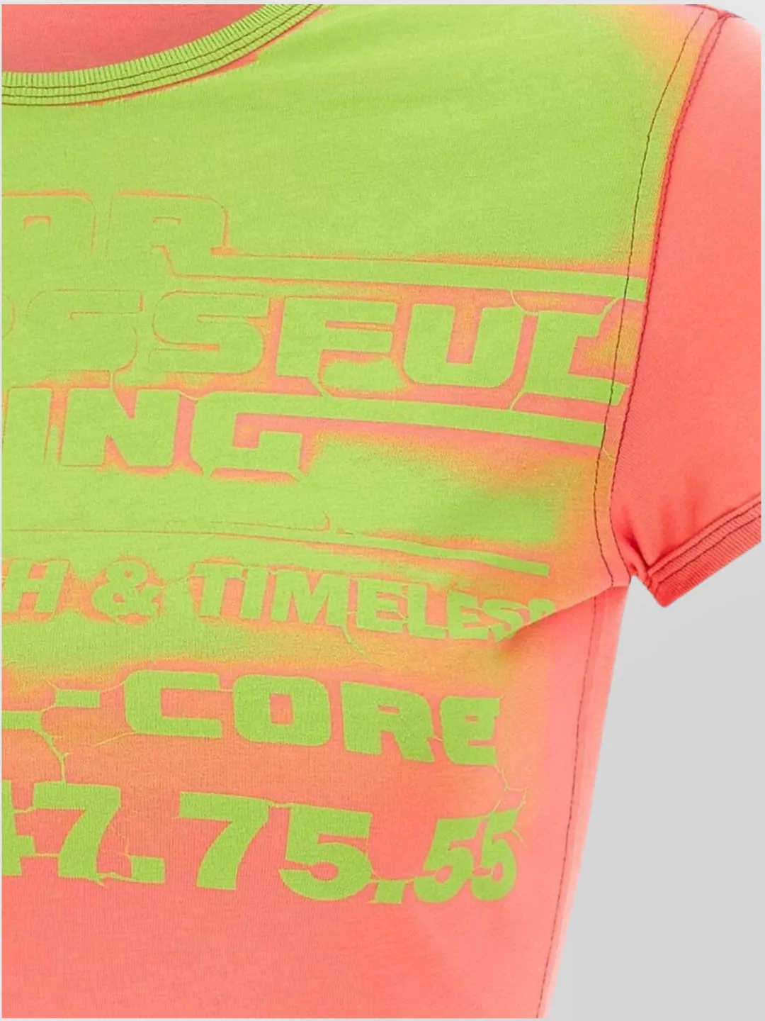 Shop Diesel Maxi Logo Lettering Cotton T-shirt In Pink