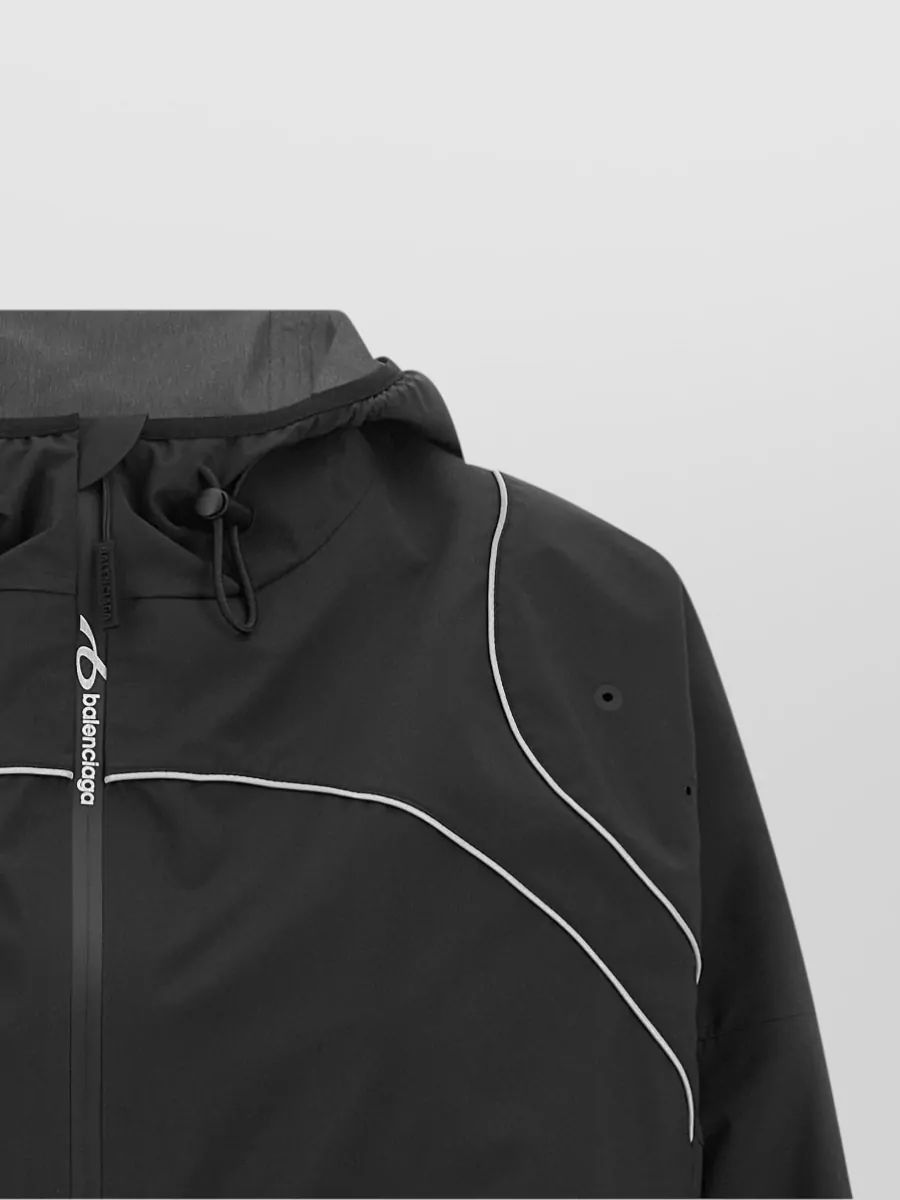 Balenciaga Cropped Technical Hooded Jacket