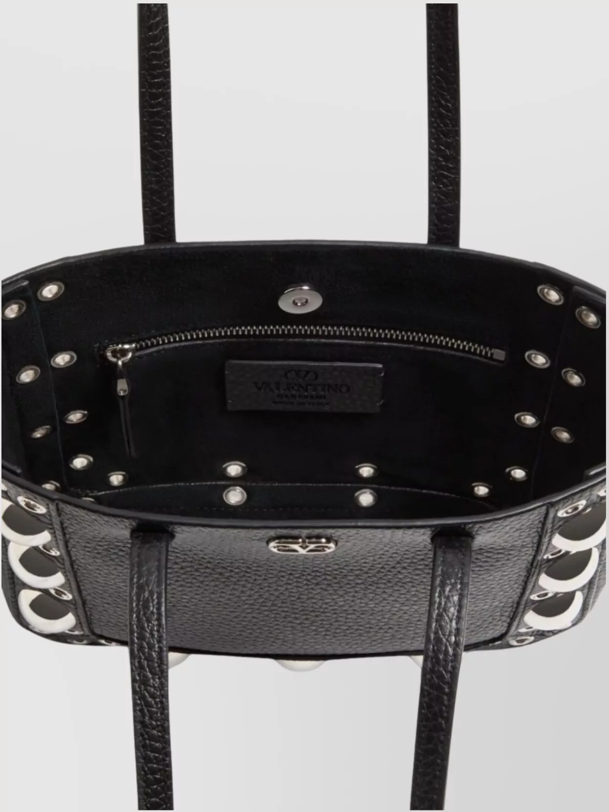 Valentino Mini Leather Tote Bag With Open Top