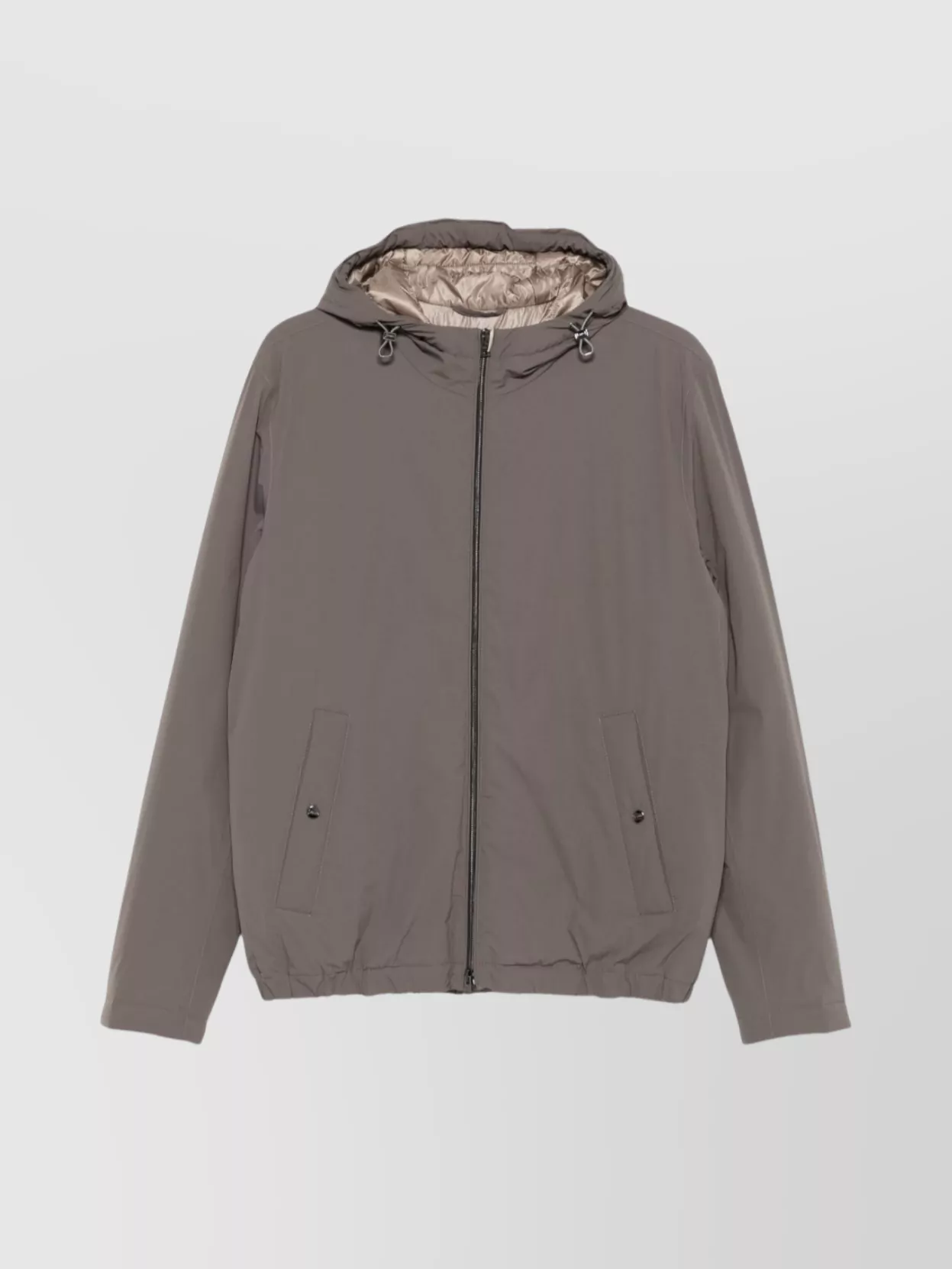 Herno Jackets Cropped Elasticated Hem In Gray