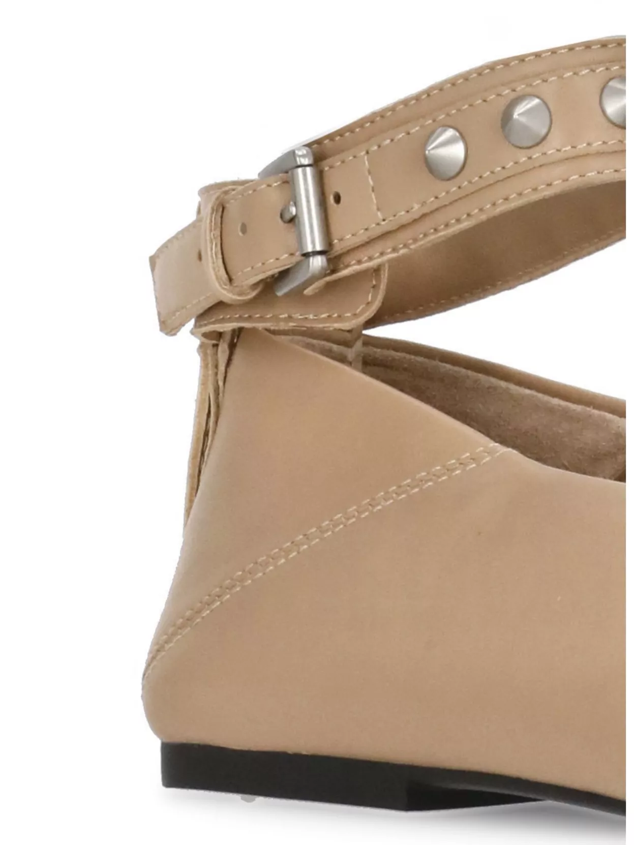 Ash Women's Lace-Up Leather Shoes With Studded Squared Toe