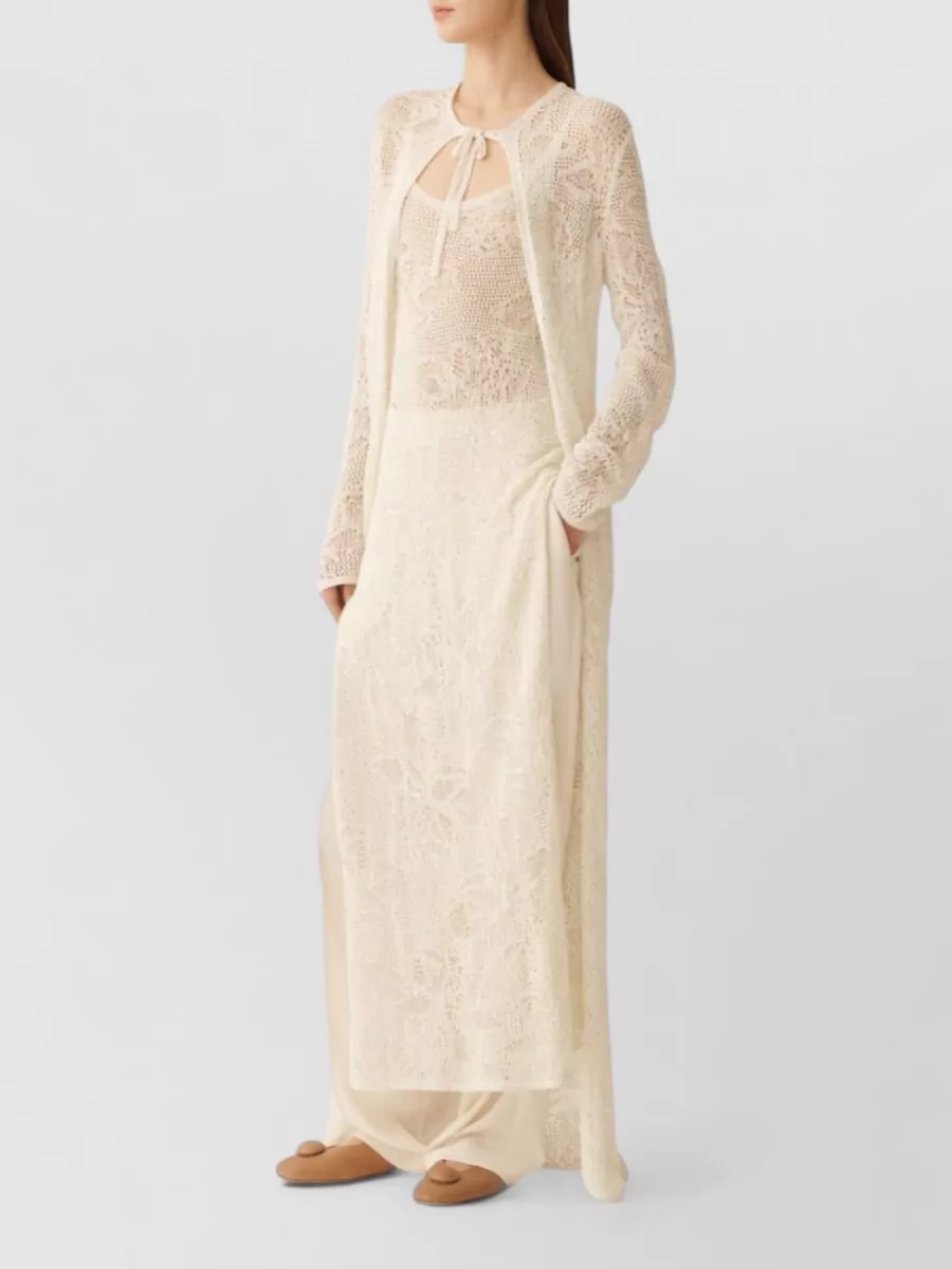 Fabiana Filippi Crochet Maxi Cardigan