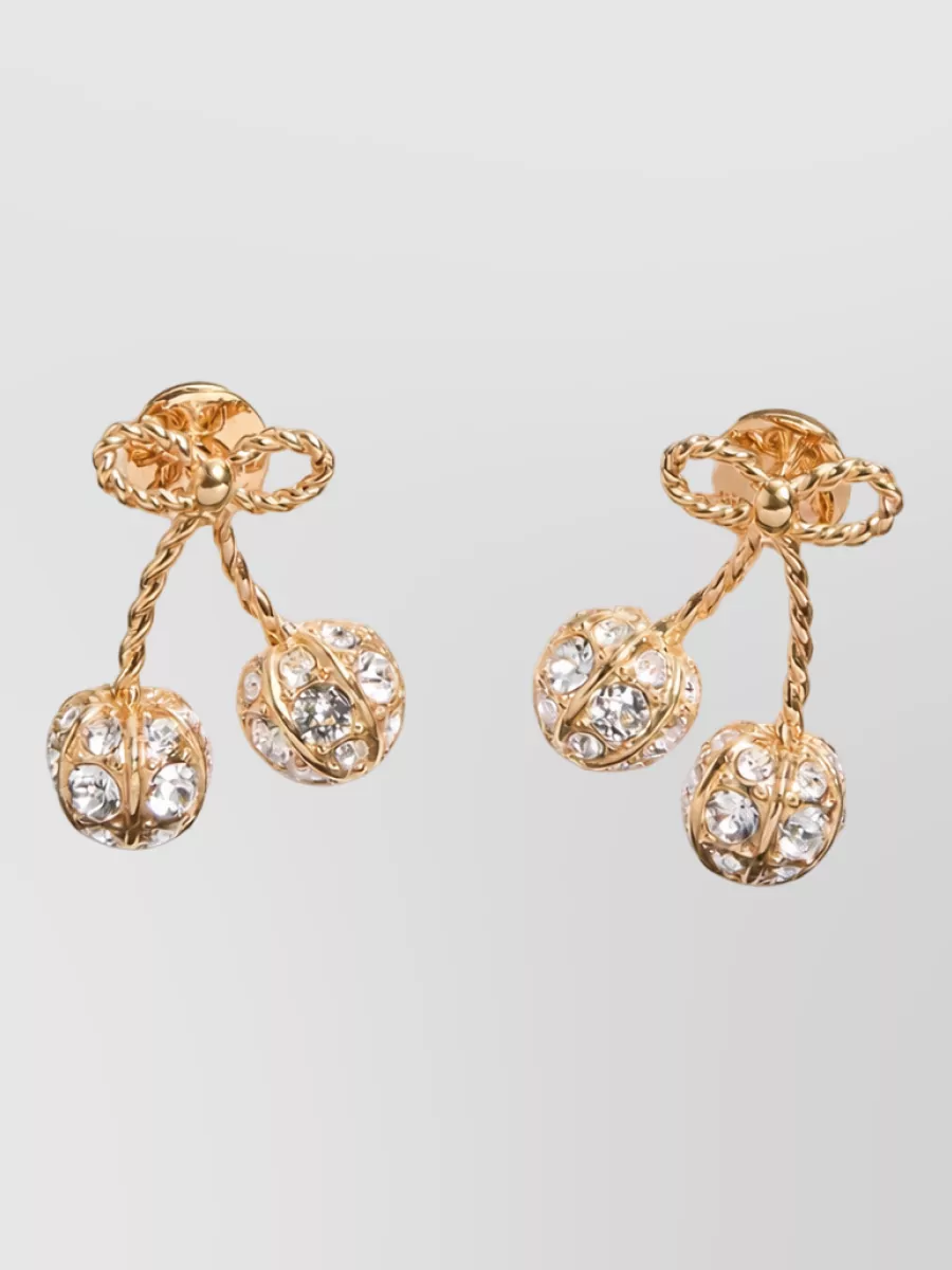 Valentino Garavani rhinestone drop earrings