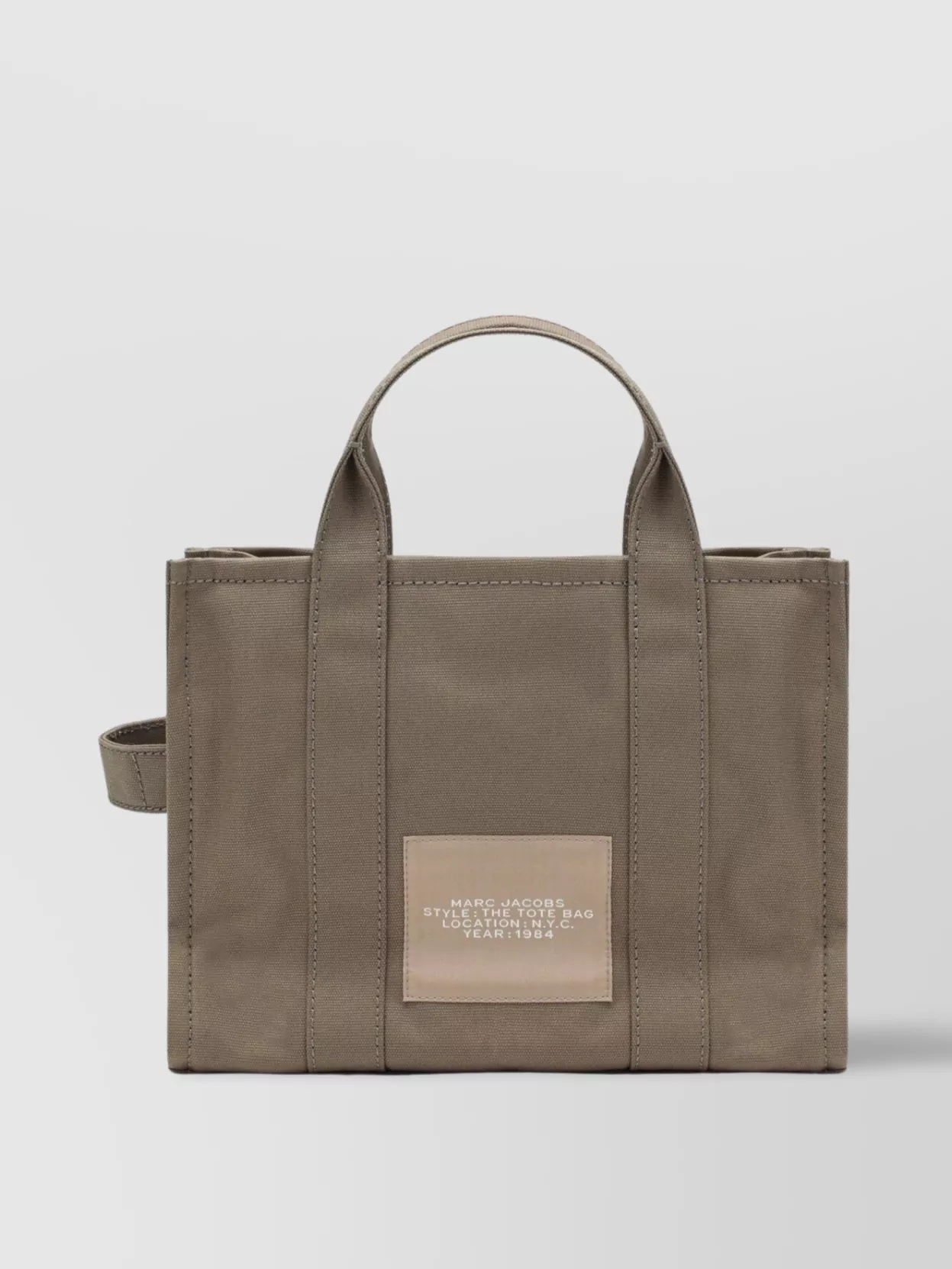 Marc Jacobs Medium Rectangular Canvas Tote Bag With Top Handles In Neutral