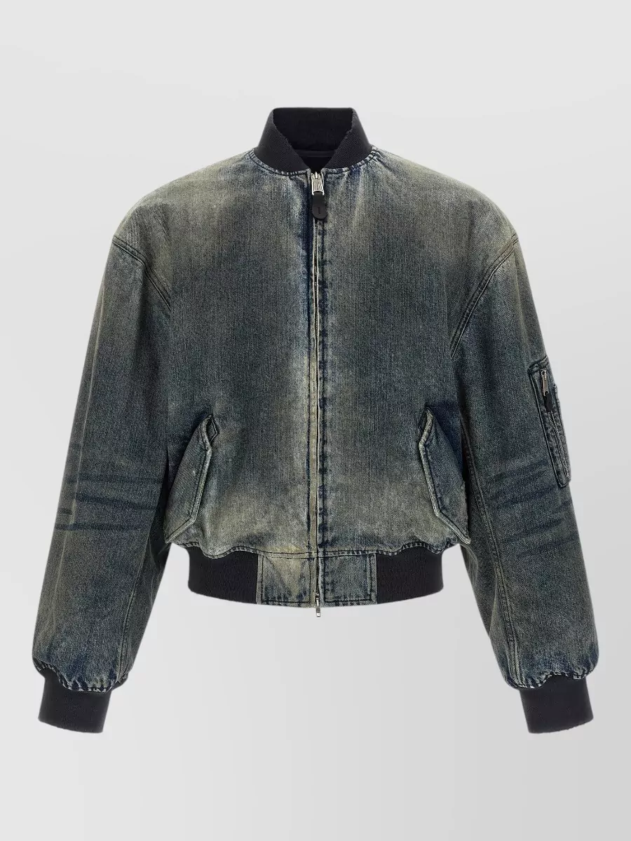 Balenciaga denim bomber jacket