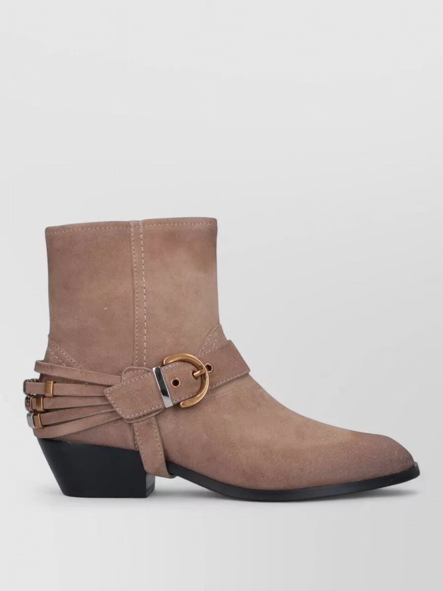 Pinko Leather Ankle Boots