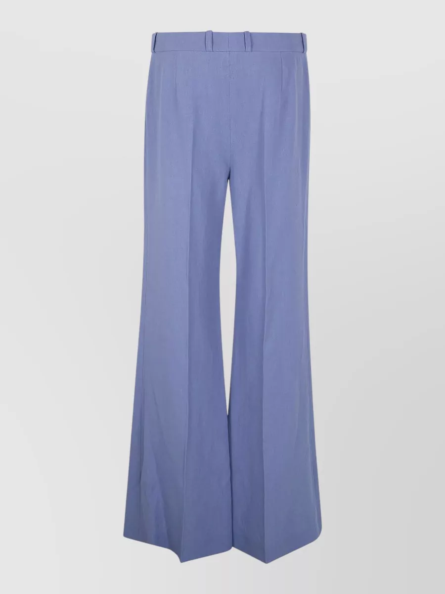 Chloé Linen Flared Wide-Leg Trousers