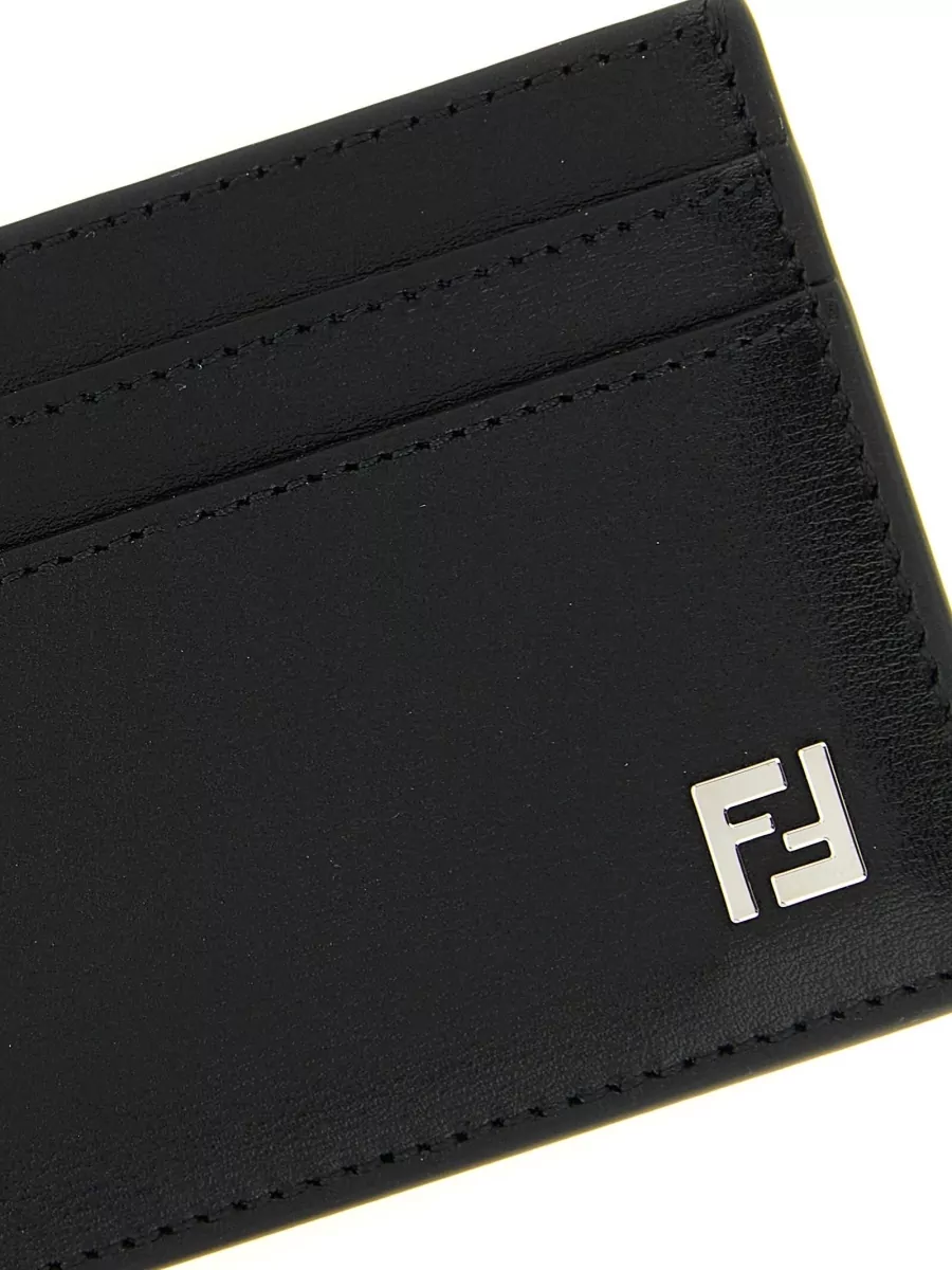 Fendi Squared Ff Logo Compact Card Holder