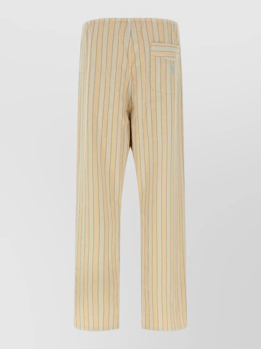 Maison Margiela Striped Cotton Loose Straight-Leg Pajama Pants