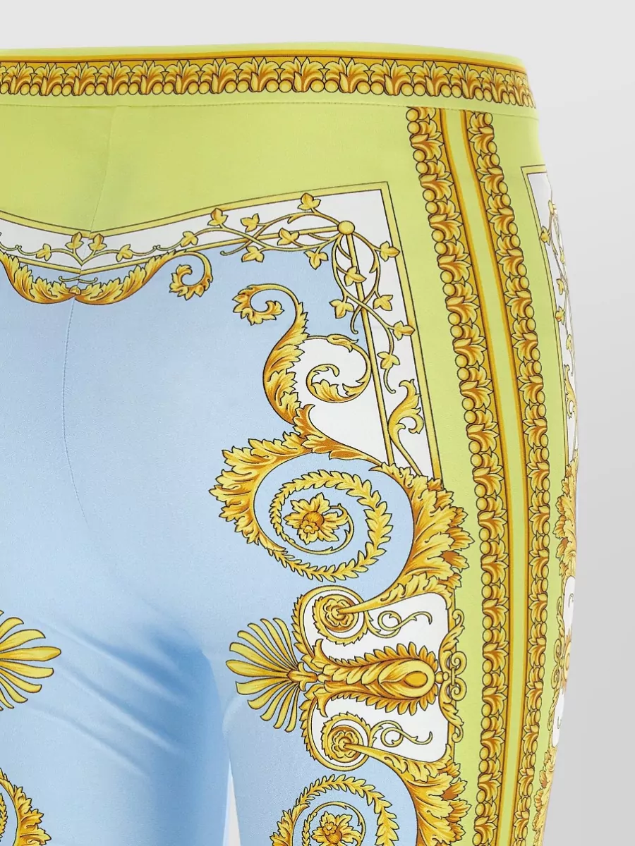 Versace Barocco Stretch Leggings Slim Fit Full Length