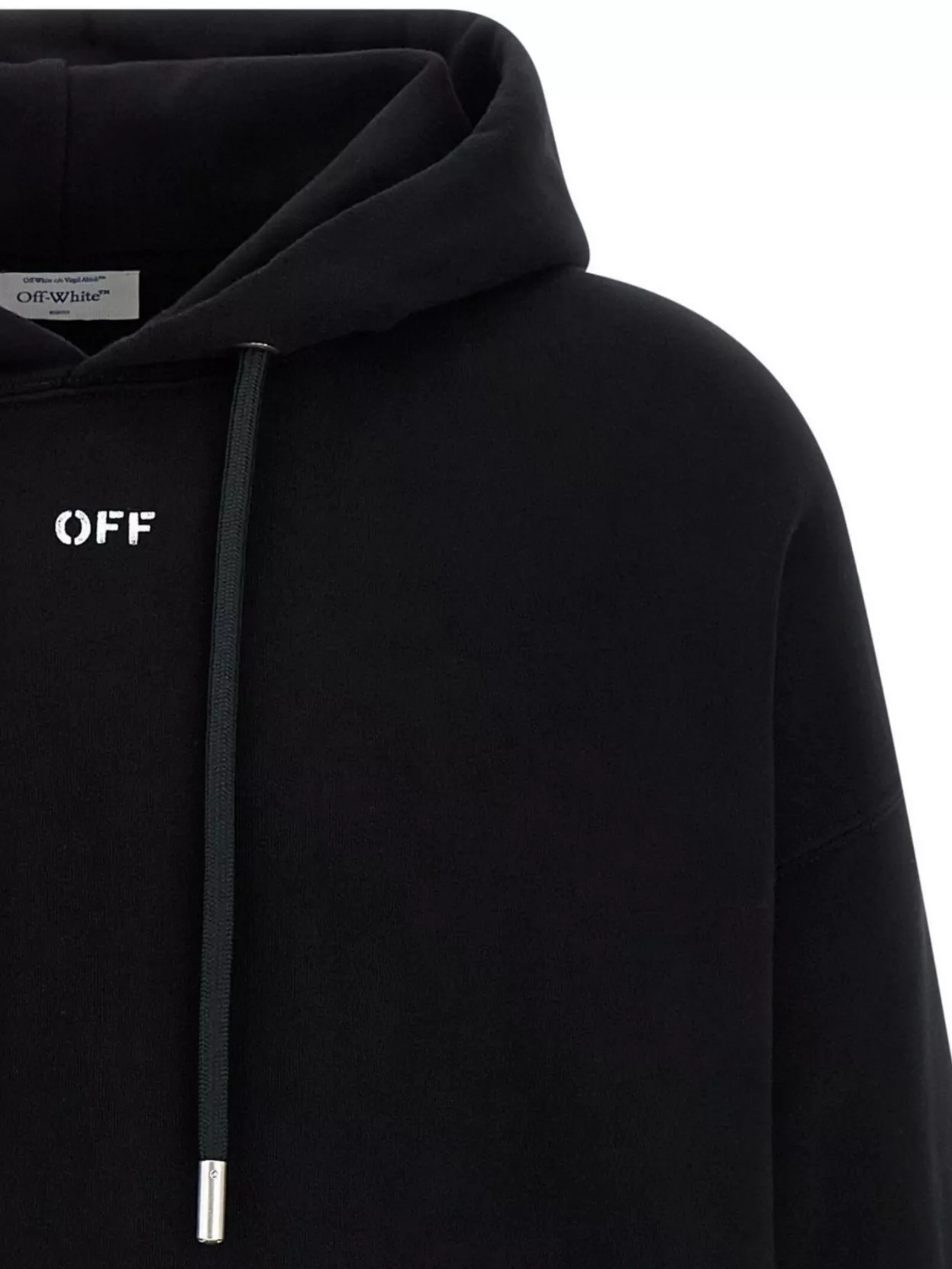 Off-White Arrow Graphic Hoodie Drawstring Style
