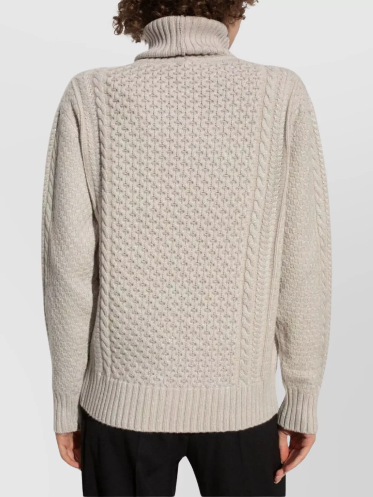 Fabiana Filippi Knitwear Turtleneck Cable Knit Ribbed Hem