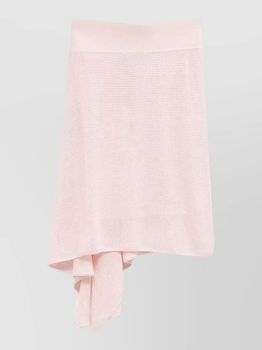 Jacquemus Viscose Midi Asymmetric Skirt