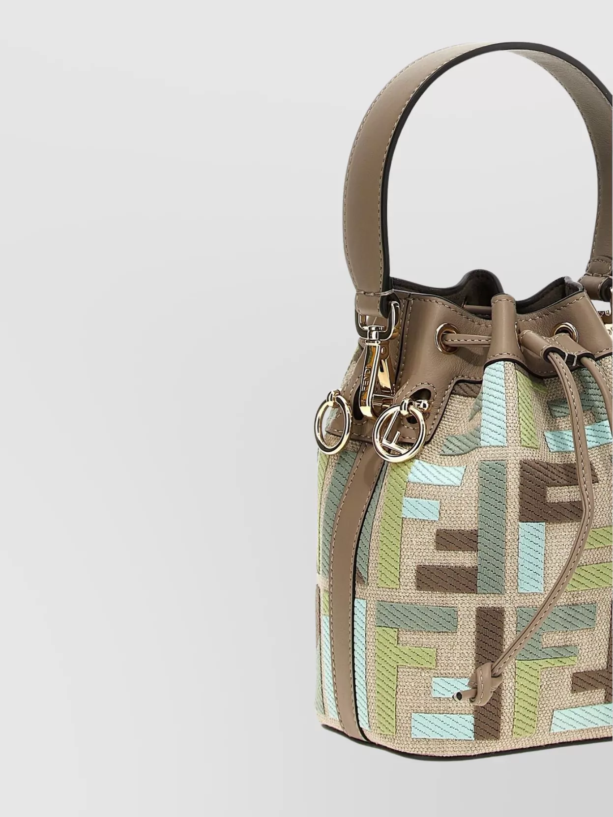 Shop Fendi "my Treasure" Bucket Bag In Metallic