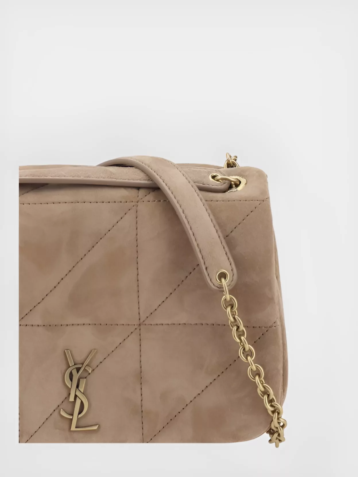 Saint Laurent Jamie Suede Quilted Shoulder Bag