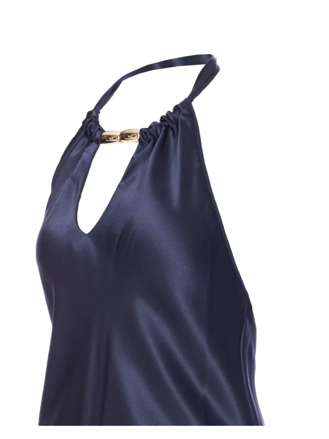 Pinko Asymmetrical Halter Neck Maxi Dress