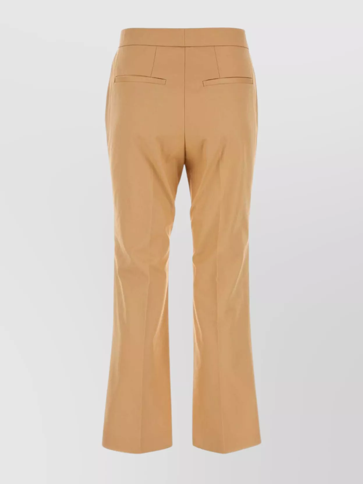Jil Sander High Waist Flared Silhouette Trousers With Belt Loops In Brown