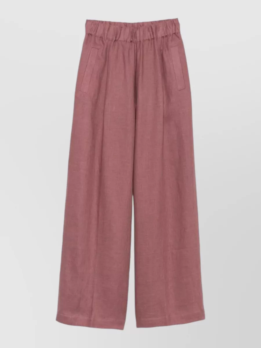 Semicouture Linen Wide-Leg Trousers