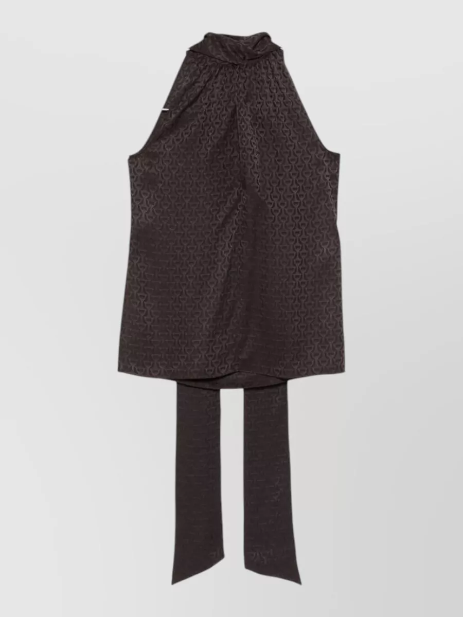 Gucci Halterneck Sleeveless Top Matching Wide Leg Pants