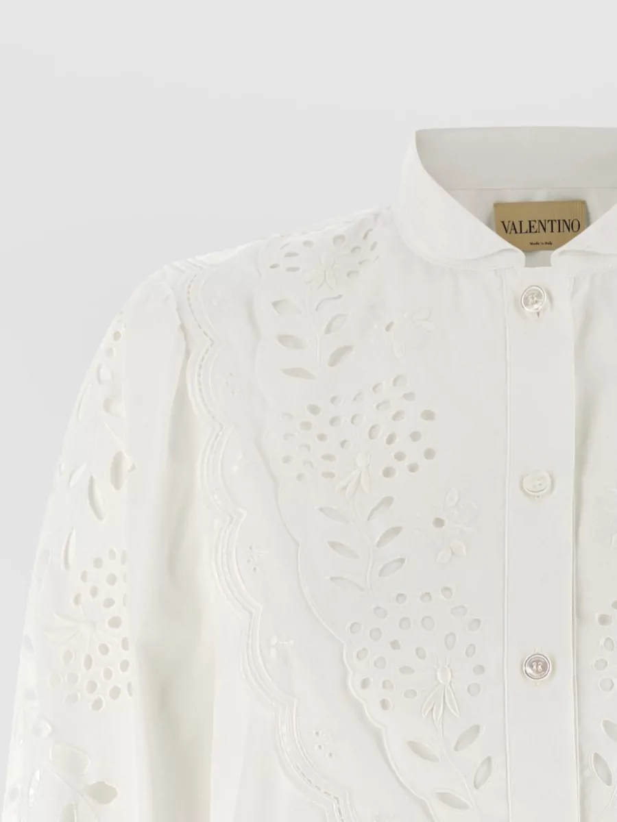 Valentino Garavani Embroidered Cotton Shirt
