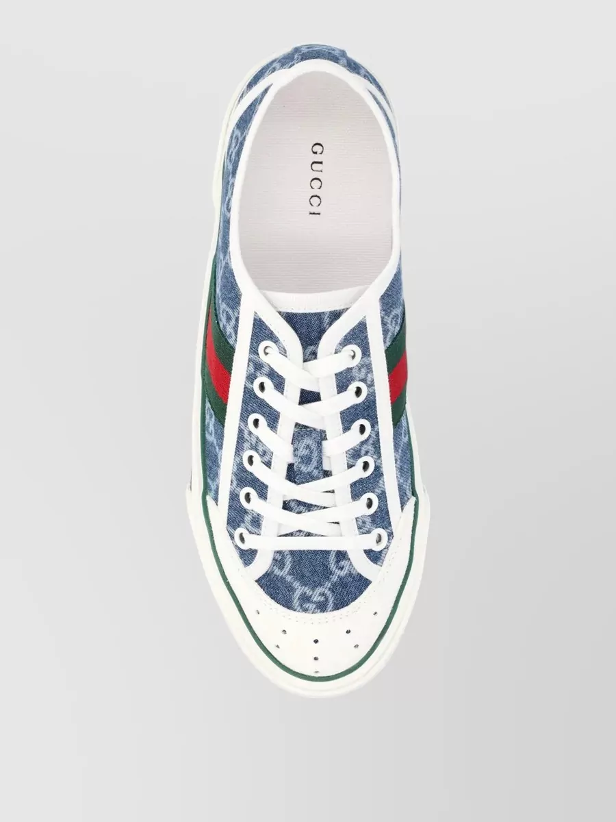 Gucci Denim Lace-Up Sneakers