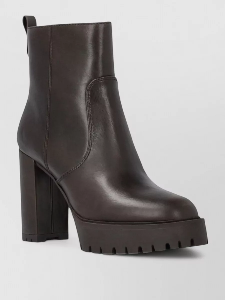 Pinko leather platform ankle boots
