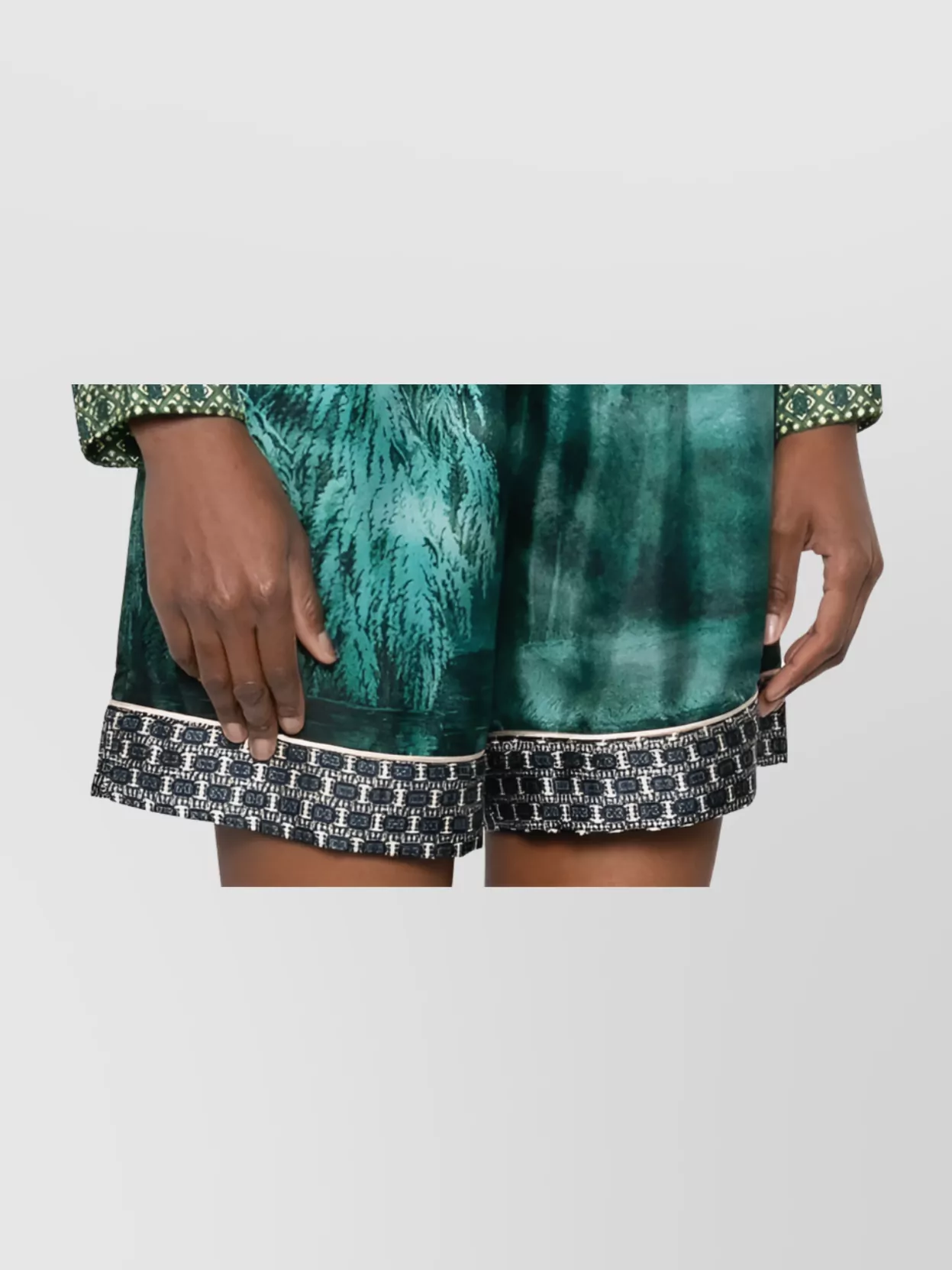 Pierre Louise Mascia Graphic Print Sleeveless Top Cuffs