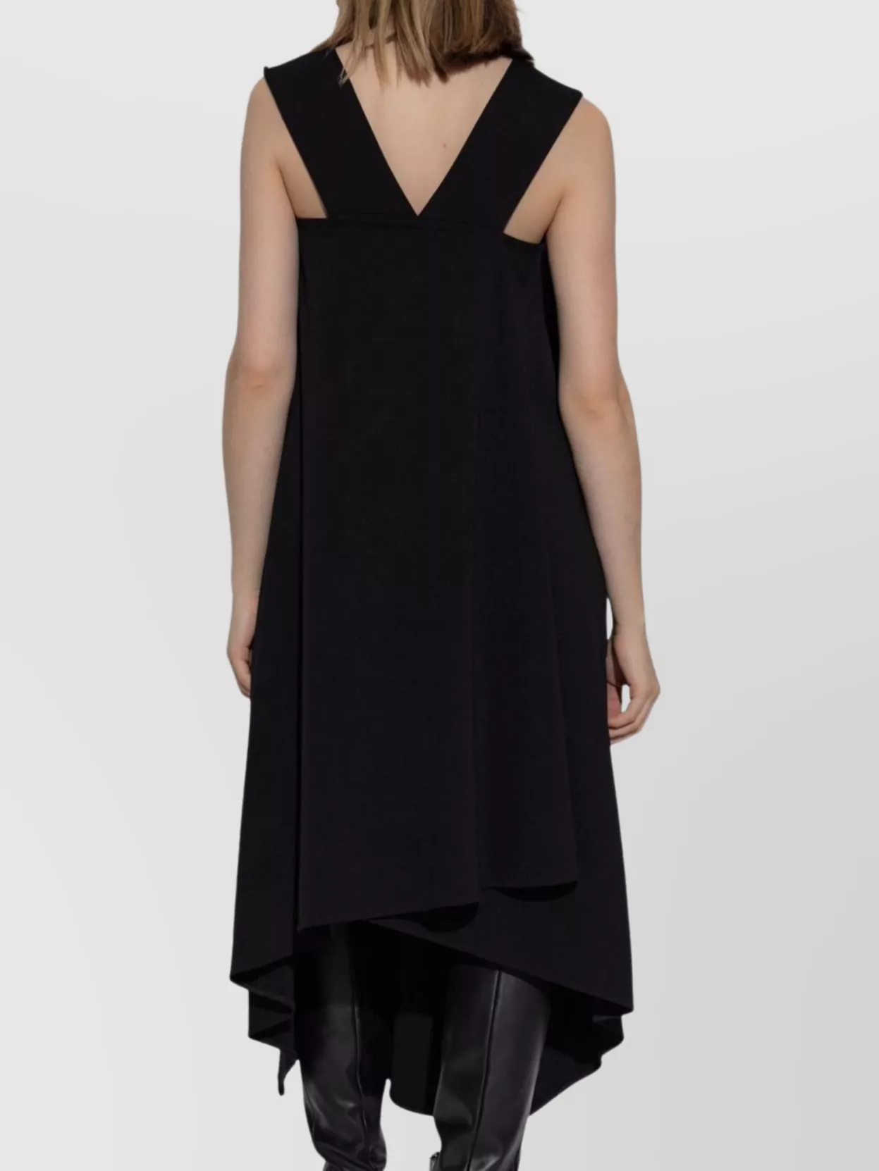 Sportmax Sleeveless Crepe Dress Asymmetries