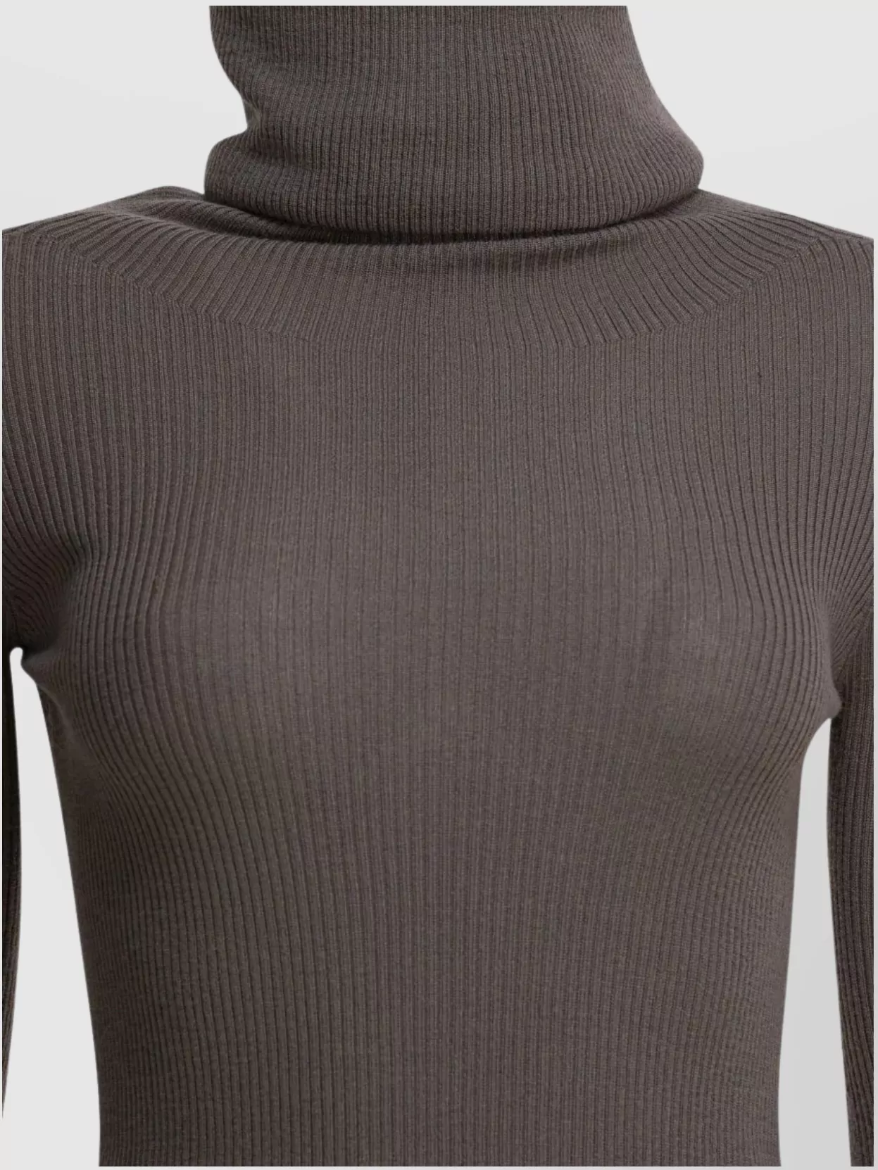 Rick Owens Ribbed Turtleneck Stretch Knitwear