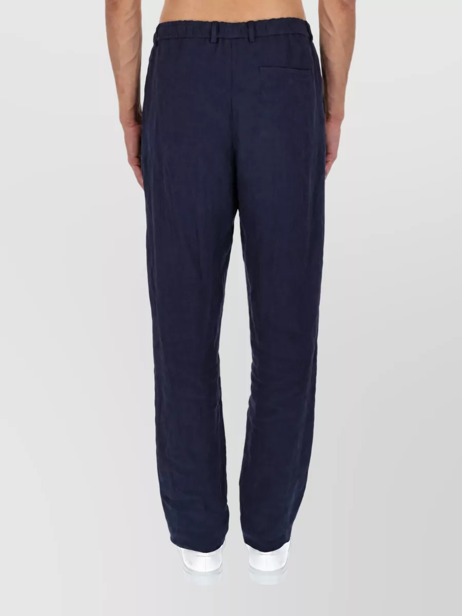 Emporio Armani Linen Straight-Leg Trousers