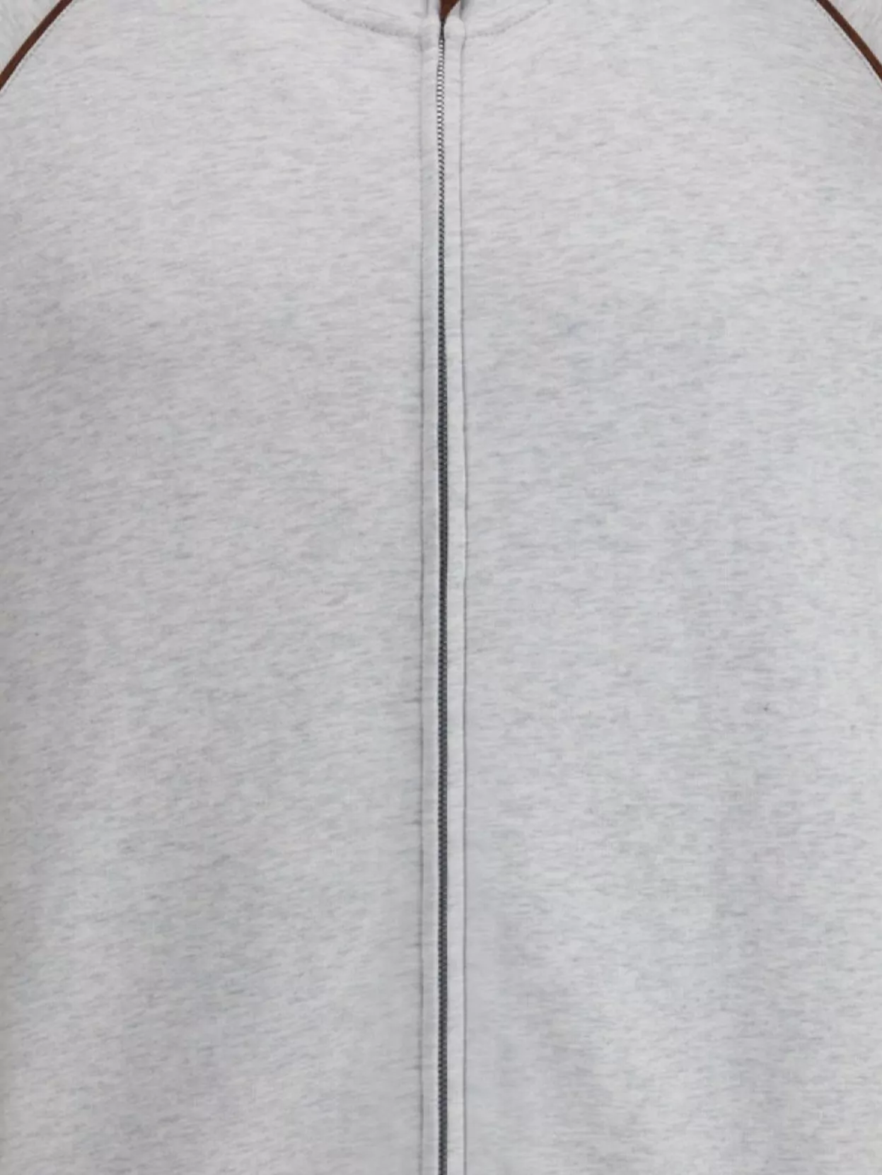 Brunello Cucinelli Luxe Cotton Hoodie Leather Detail