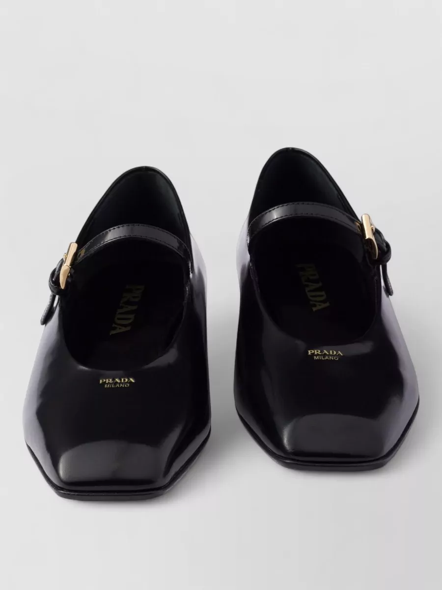 Prada Leather mary jane ballerina shoes