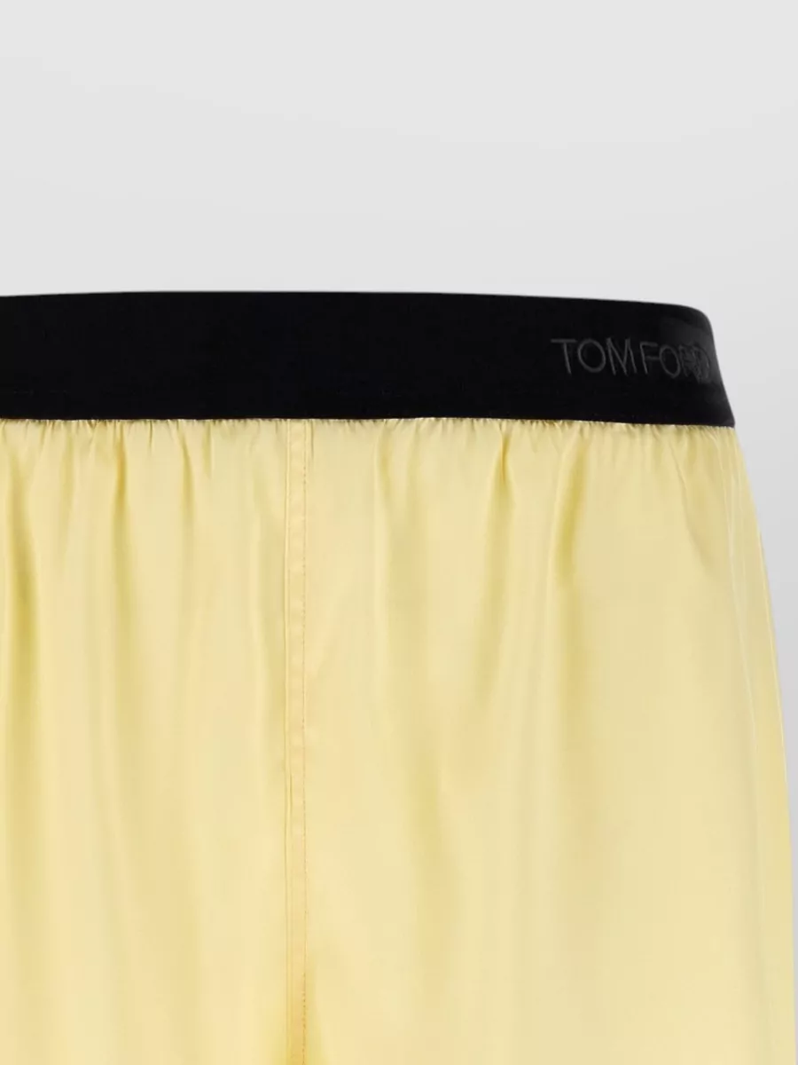 Tom Ford Silk Shorts Elastic Waistband Logo Detail