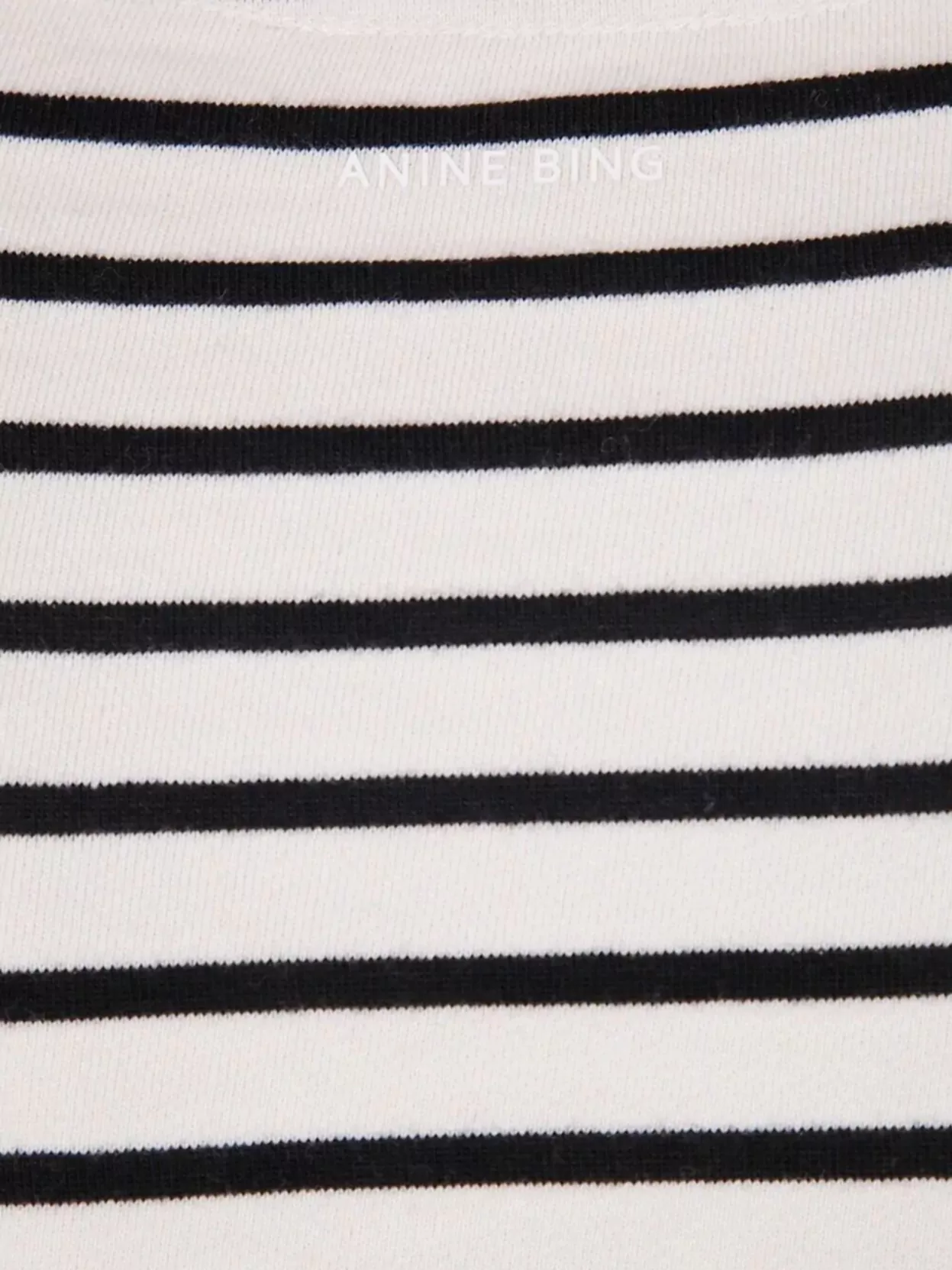 Anine Bing Womens Blk Stripe French Terry Myers Cropped Cotton-blend T-shirt Xs In Neutral