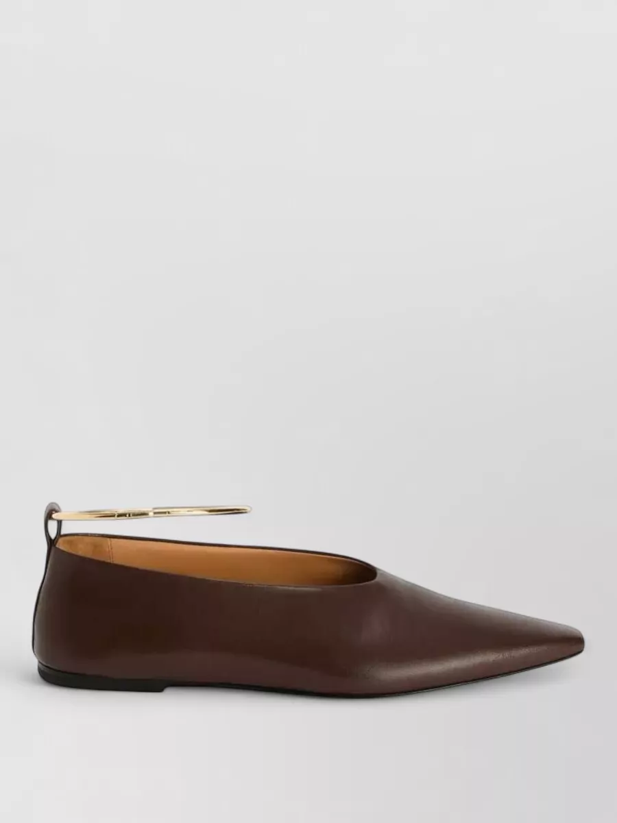 Jil Sander Leather Ballerina Shoes