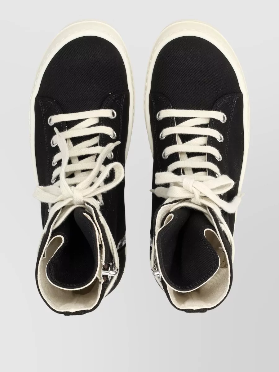 Rick Owens Drkshdw Canvas High-Top Sneakers