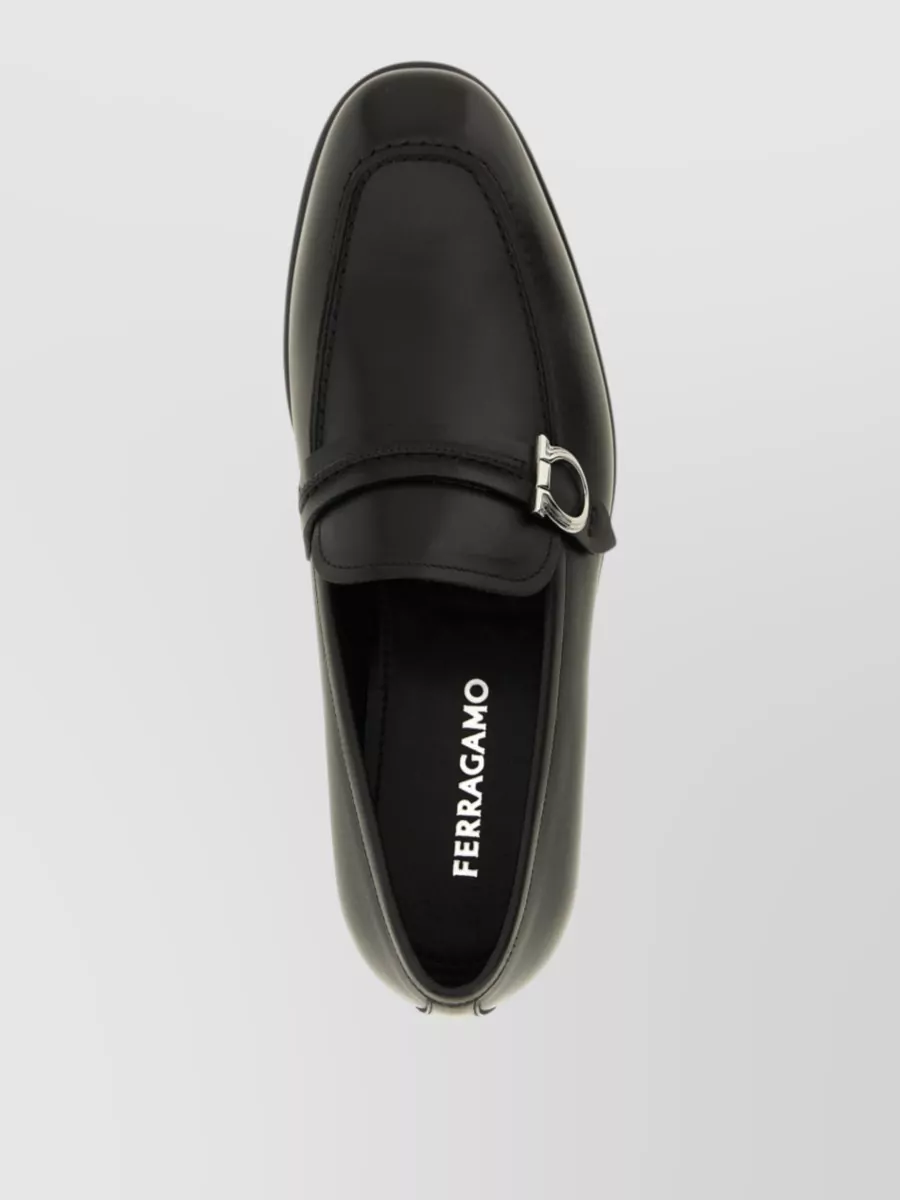 Ferragamo Leather Monk Shoes