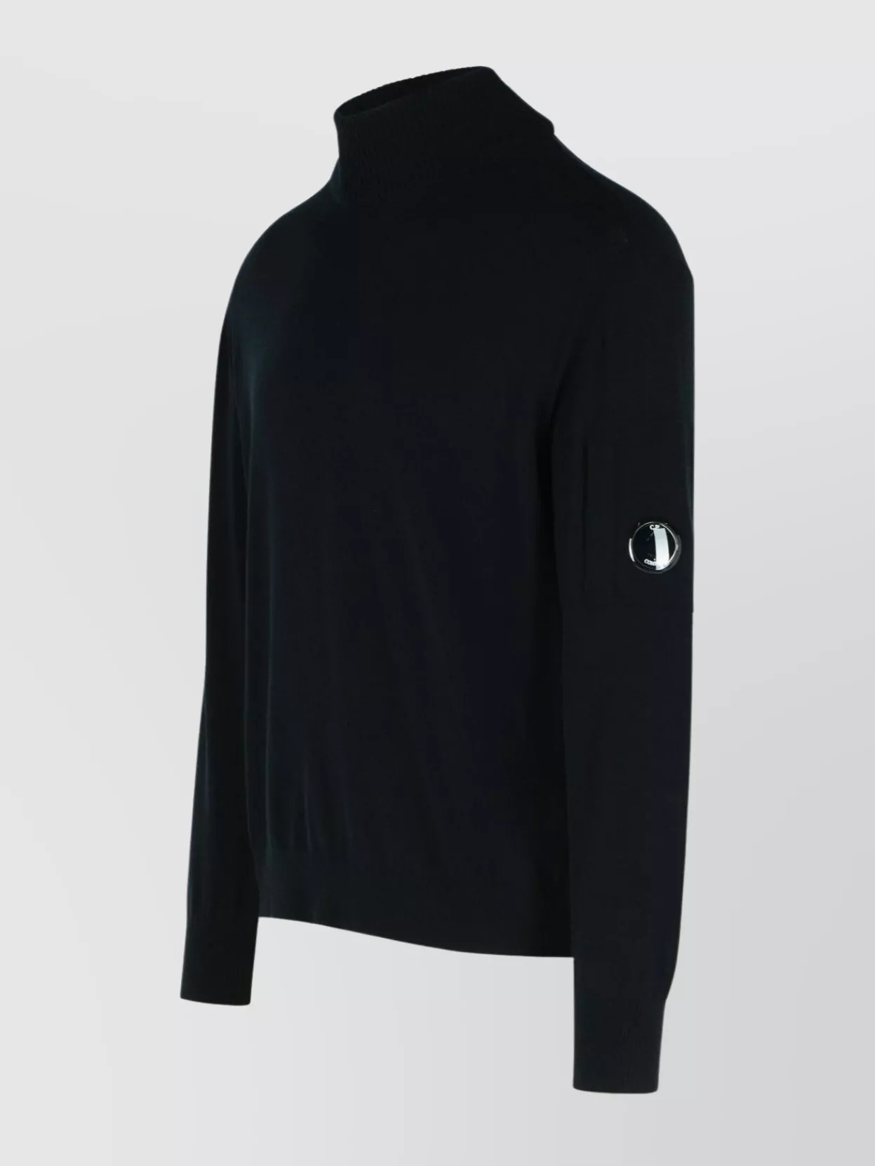 C.p. Company Wool Blend Turtleneck Sweater Pocket