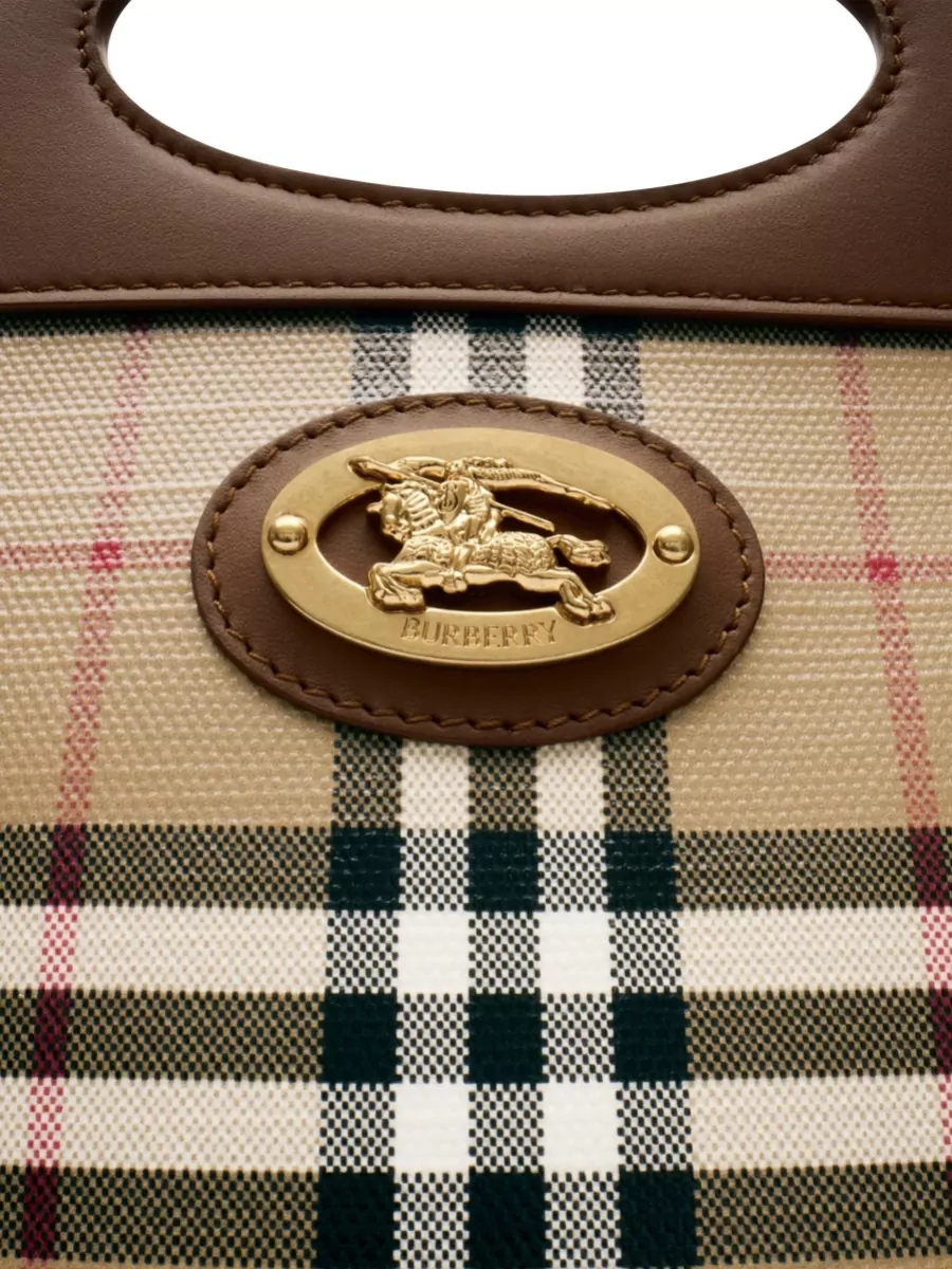 Burberry Pocket Mini Coated Canvas Tote Bag