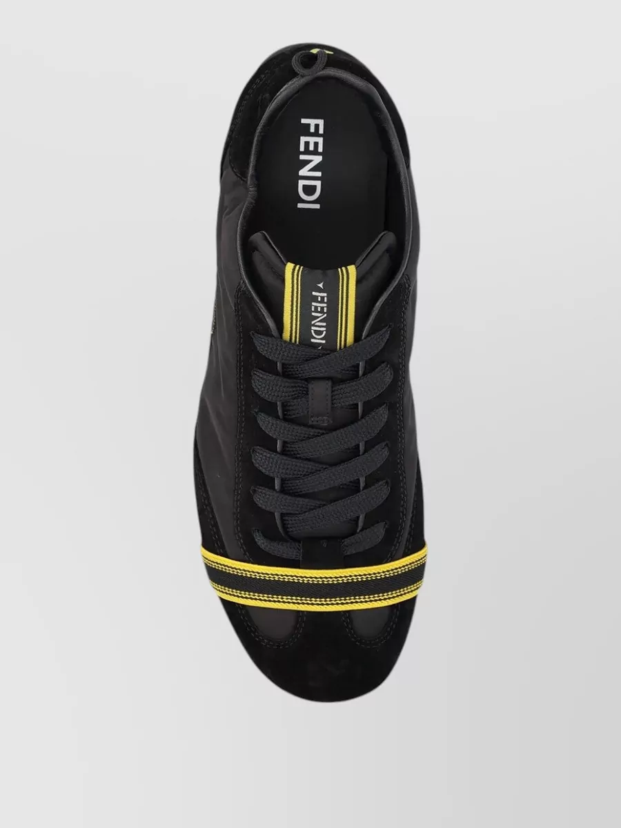 Fendi Leather Lace-Up Sneakers