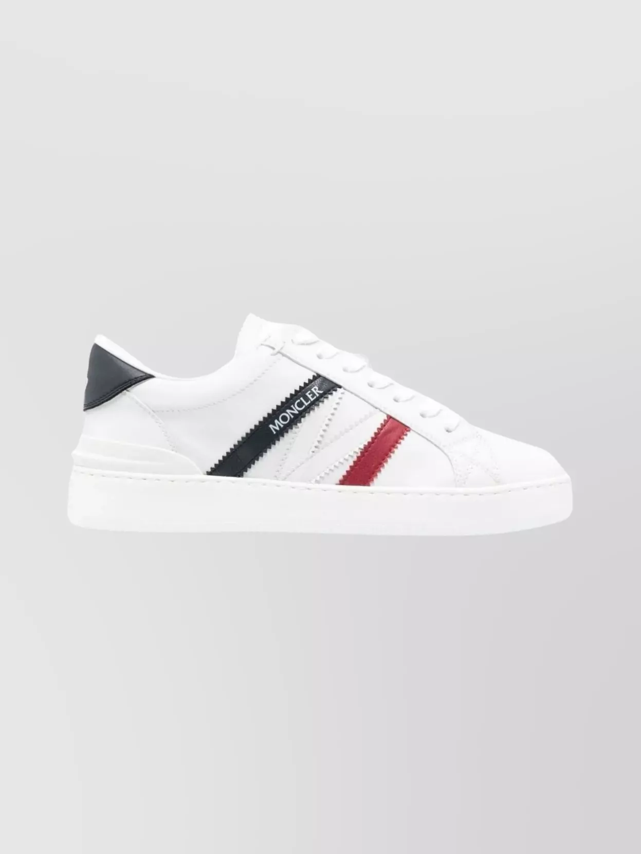 Moncler Low Top Sneakers Contrasting Panels In White