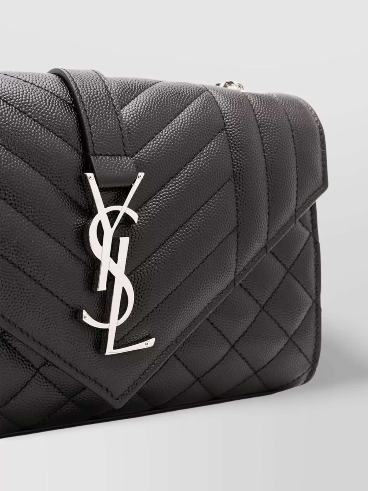 Saint Laurent Quilted Envelope Chain Shoulder Bag