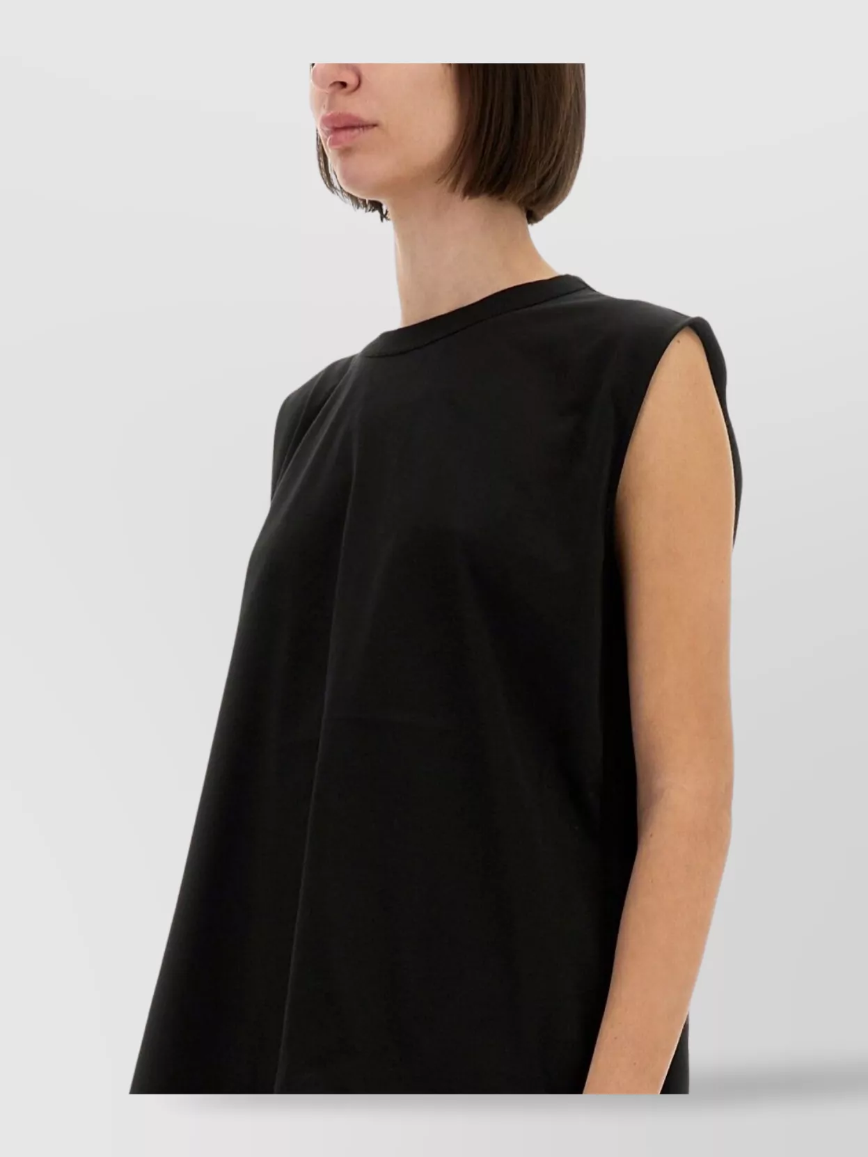 Fabiana Filippi Asymmetric Crew Neck Sleeveless Top