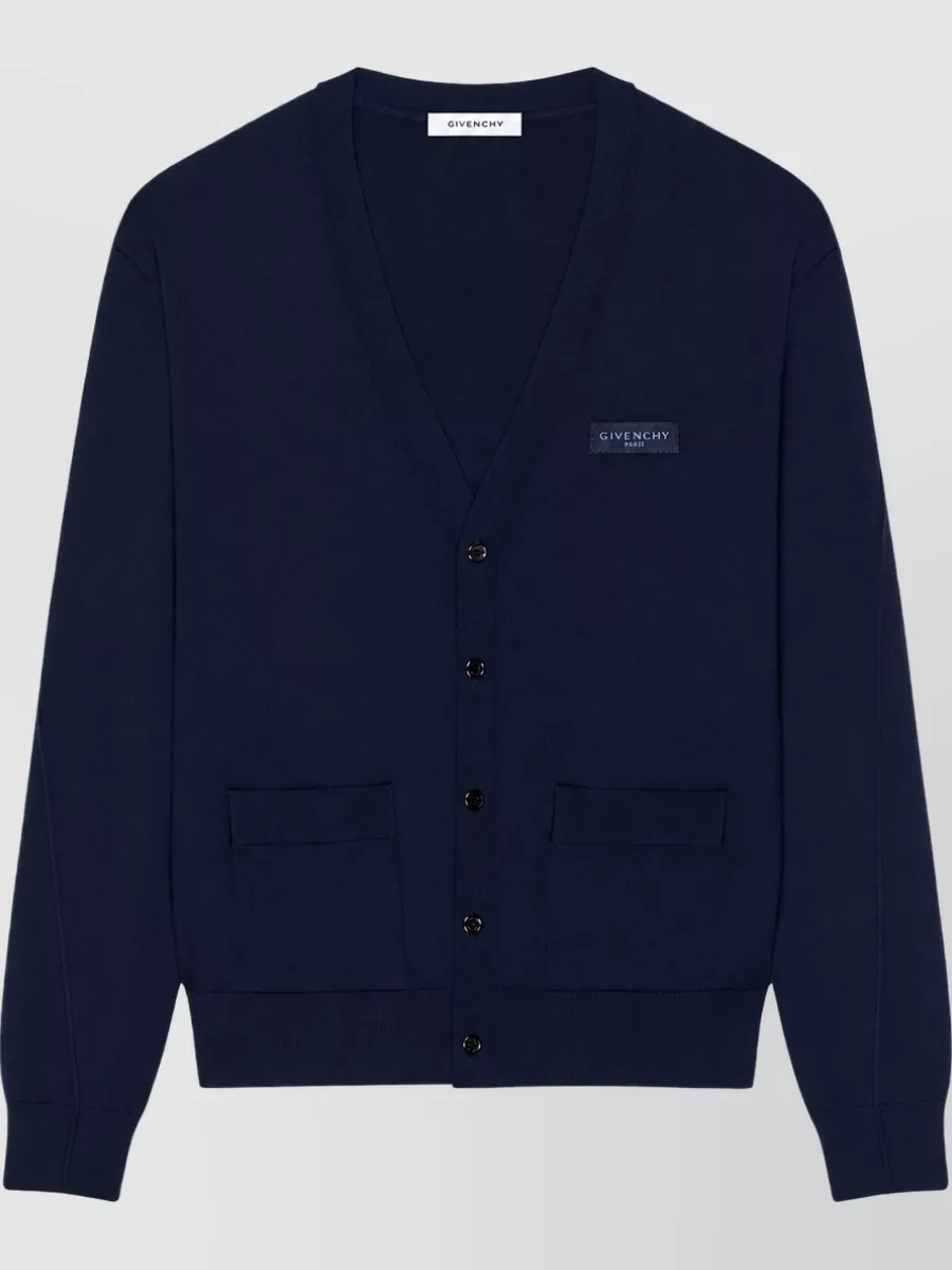 Givenchy wool ribbed v-neck cardigan